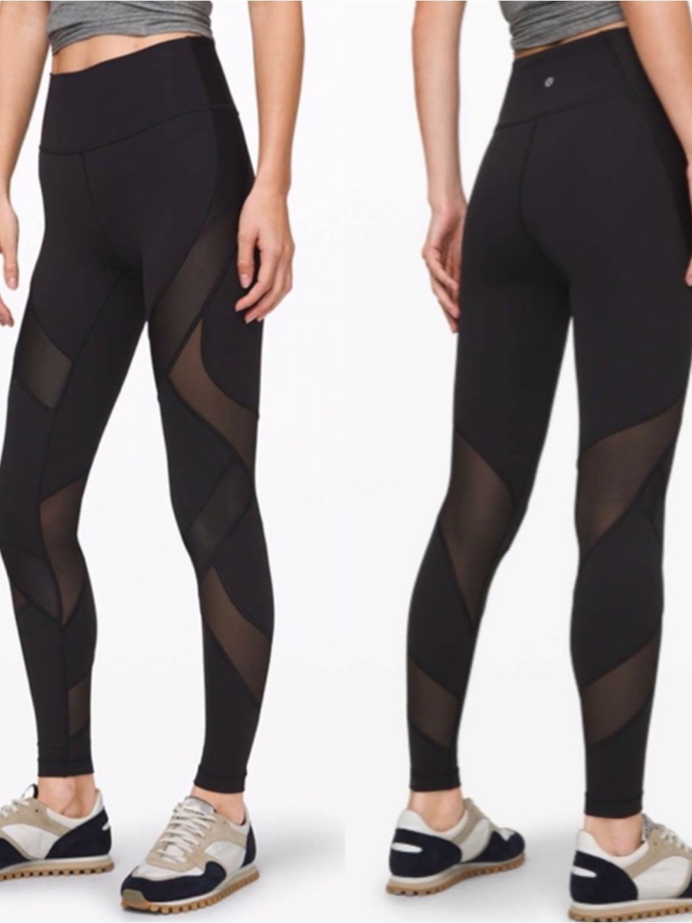 Lululemon Wunder Under High-Rise Tight Sz 10/28" *Mesh In Black